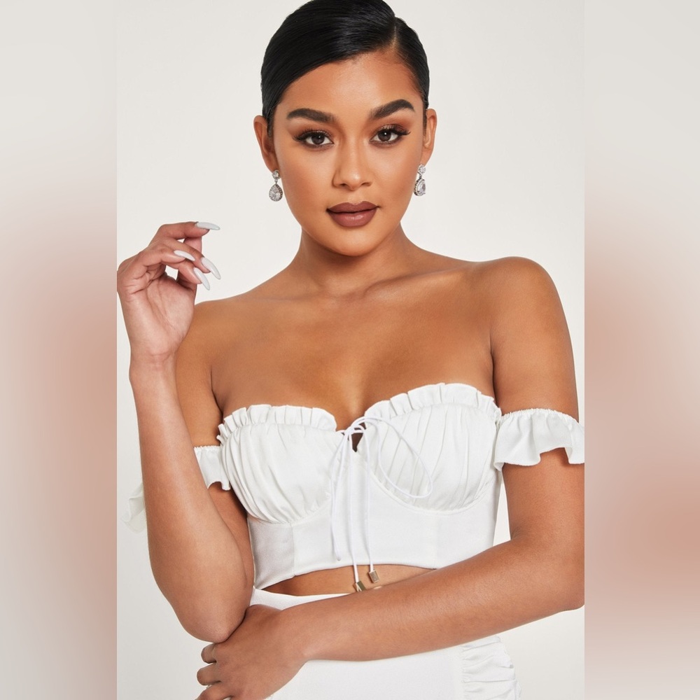 Meshki margie ruched cup bustier top